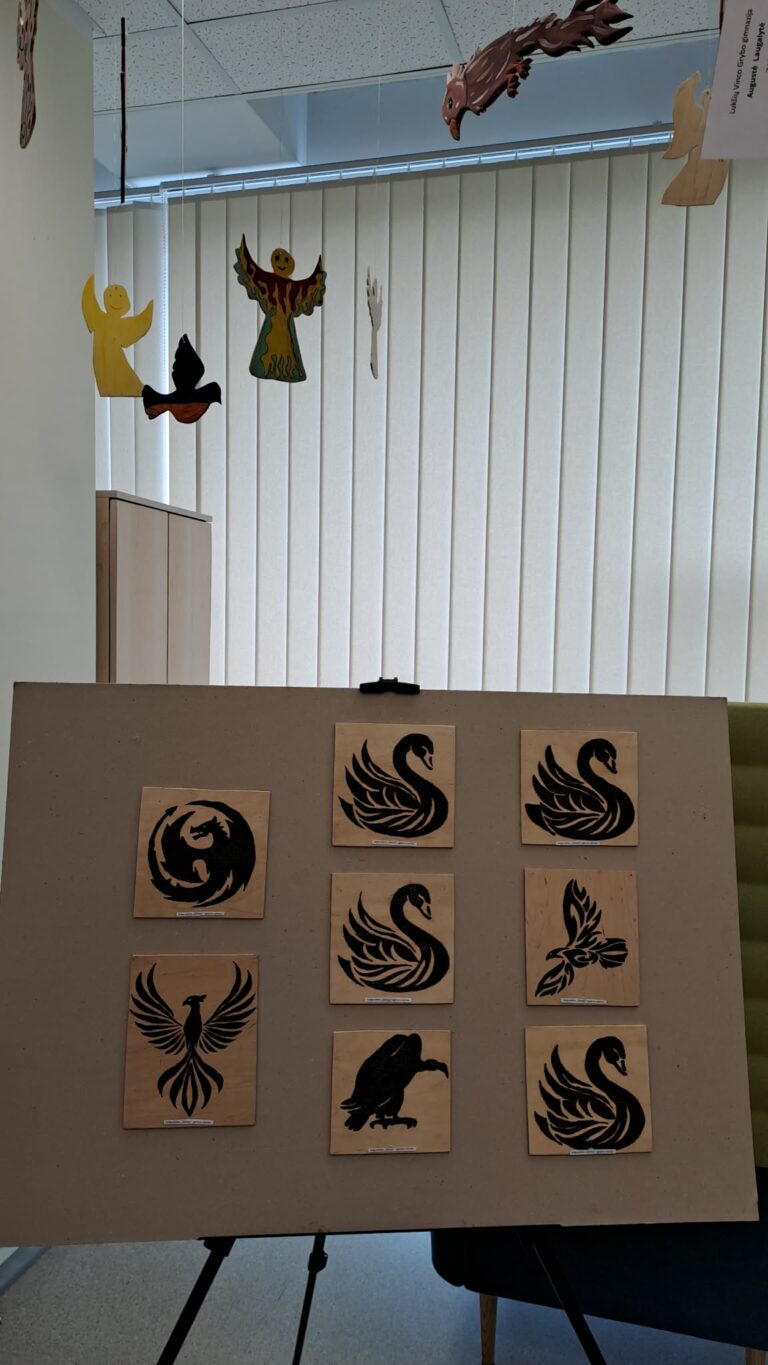 Mūsų mokiniai dalyvavo parodos „Į paukščius žiūrėk!“ atidaryme